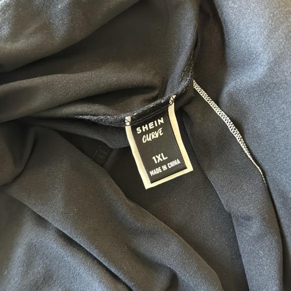 SHEIN Curve Black Bodycon Dress Women’s Plus Size 1XL – Short Sleeve Casual - Picture 11 of 11